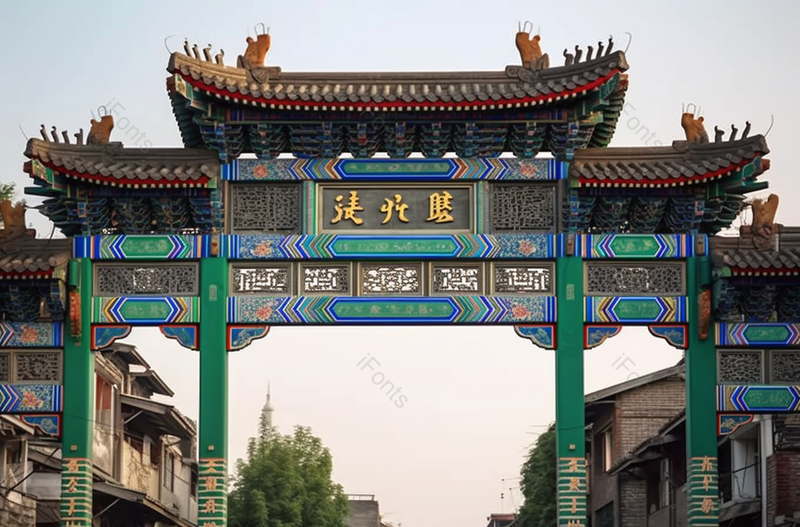 北京前门大街牌坊,高清,摄影图,摄影图片,图片大全,摄影图免费下载
